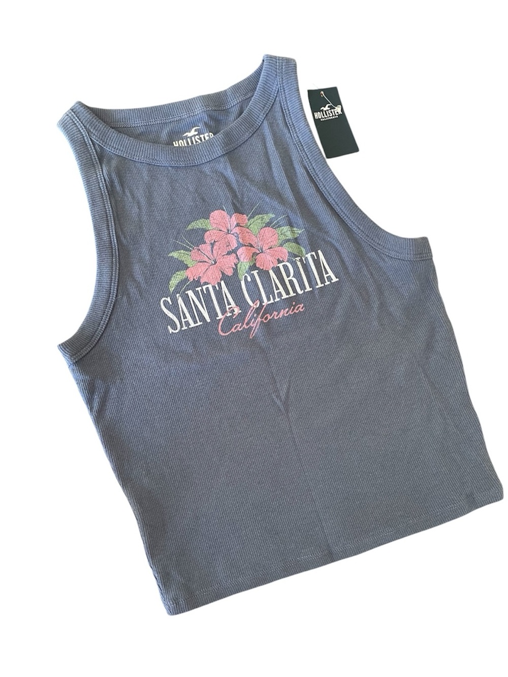 Hollister Ribbed Graphic Tank